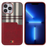 iPhone 13 Pro Kuoret Korttipidike Viininpunainen