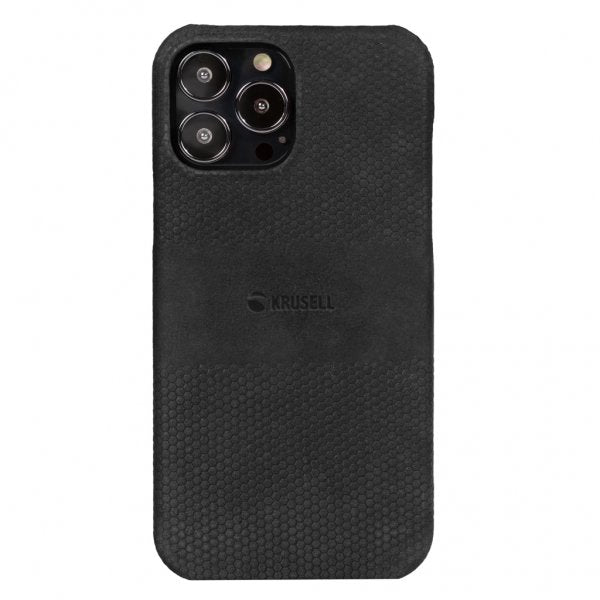 Krusell iPhone 13 Pro -suojakuori, nahkaa, musta