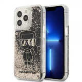 Karl Lagerfeld iPhone 13 Pro Suojakuori Liquid Glitter Gatsby Musta