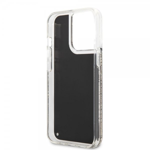 Karl Lagerfeld iPhone 13 Pro Suojakuori Liquid Glitter Gatsby Musta