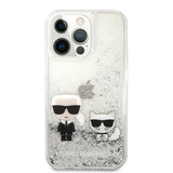 Karl Lagerfeld iPhone 13 Pro Suojakuori Liquid Glitter Hopea