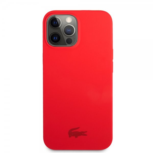 Lacoste iPhone 13 Pro Suojakuori Liquid Silicone Glossy Logo Punainen