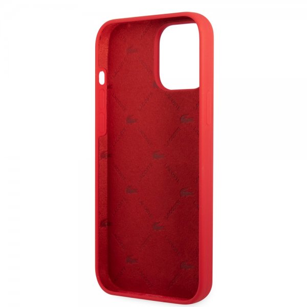 Lacoste iPhone 13 Pro Suojakuori Liquid Silicone Glossy Logo Punainen