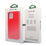 Lacoste iPhone 13 Pro Suojakuori Liquid Silicone Glossy Logo Punainen