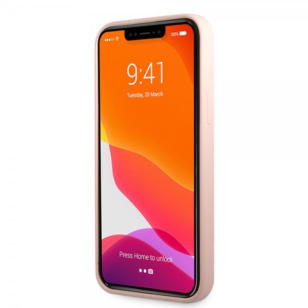 Lacoste iPhone 13 Pro -kuori, Liquid Silicone Glossy Logo, vaaleanpunainen