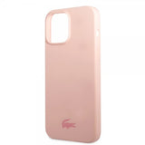 Lacoste iPhone 13 Pro -kuori, Liquid Silicone Glossy Logo, vaaleanpunainen