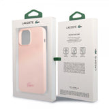 Lacoste iPhone 13 Pro -kuori, Liquid Silicone Glossy Logo, vaaleanpunainen