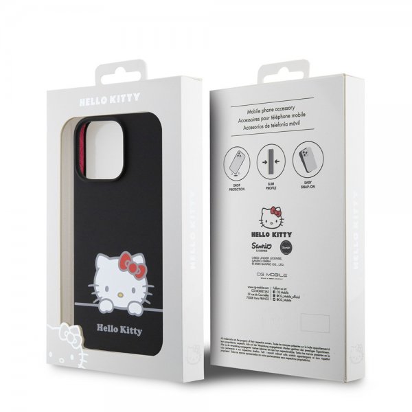 Hello Kitty iPhone 13 Pro Kuori Nestemäinen Silikoni Musta