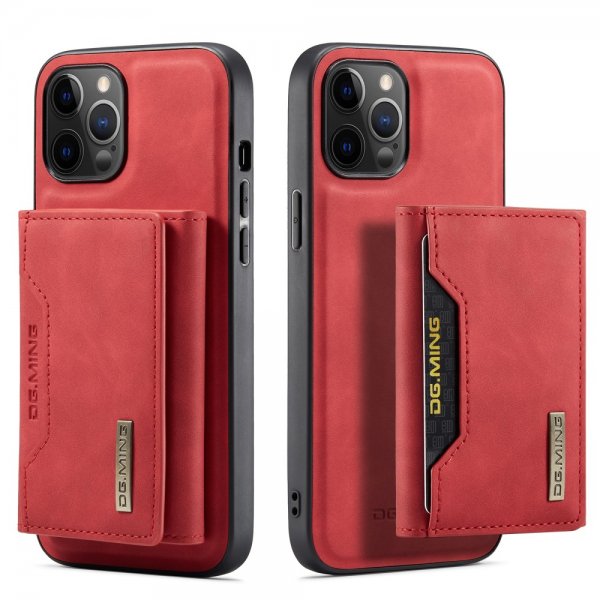 Dg.Ming iPhone 13 Pro -suojakuori, M2-sarja, irrotettava korttipidike, punainen