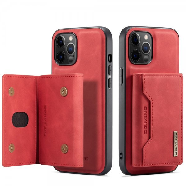 Dg.Ming iPhone 13 Pro -suojakuori, M2-sarja, irrotettava korttipidike, punainen
