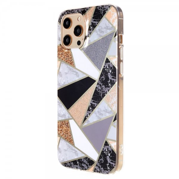 iPhone 13 Pro Kuori Marmorikuvio Mustavalkoinen