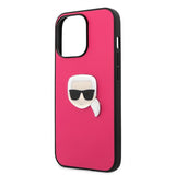 Karl Lagerfeld iPhone 13 Pro -kuori Metal Logo, pinkki
