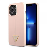 Guess iPhone 13 Pro Suojakuori Metal Triangle Pinkki