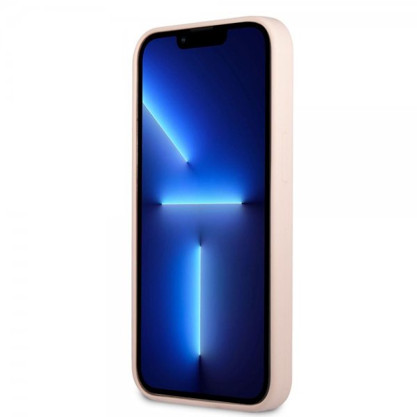 Guess iPhone 13 Pro Suojakuori Metal Triangle Pinkki