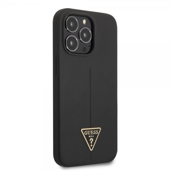Guess iPhone 13 Pro Suojakuori Metal Triangle Musta