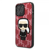 Karl Lagerfeld iPhone 13 Pro -kuori Monogram Iconic Patch, punainen