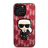 Karl Lagerfeld iPhone 13 Pro -kuori Monogram Iconic Patch, punainen