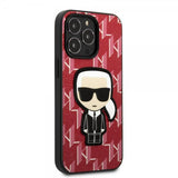 Karl Lagerfeld iPhone 13 Pro -kuori Monogram Iconic Patch, punainen