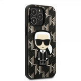 Karl Lagerfeld iPhone 13 Pro Suojakuori Monogram Iconic Patch Musta