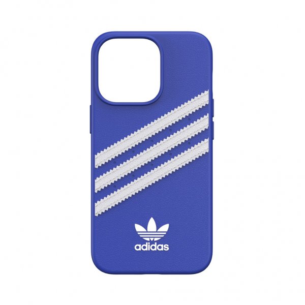 Adidas iPhone 13 Pro -suojakuori, muotoonvalettu PU Collegiate Royal