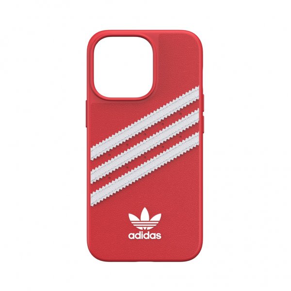 Adidas iPhone 13 Pro kuoret muotoiltu, PU-nahkaa, punainen