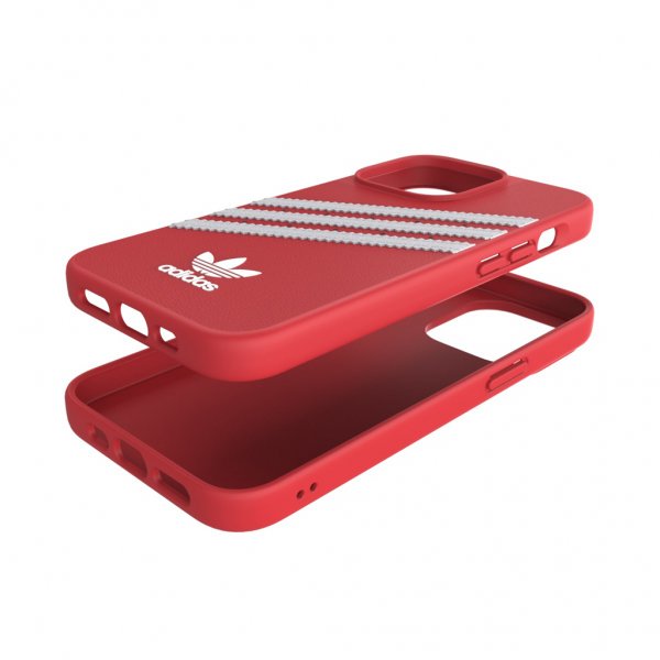 Adidas iPhone 13 Pro kuoret muotoiltu, PU-nahkaa, punainen