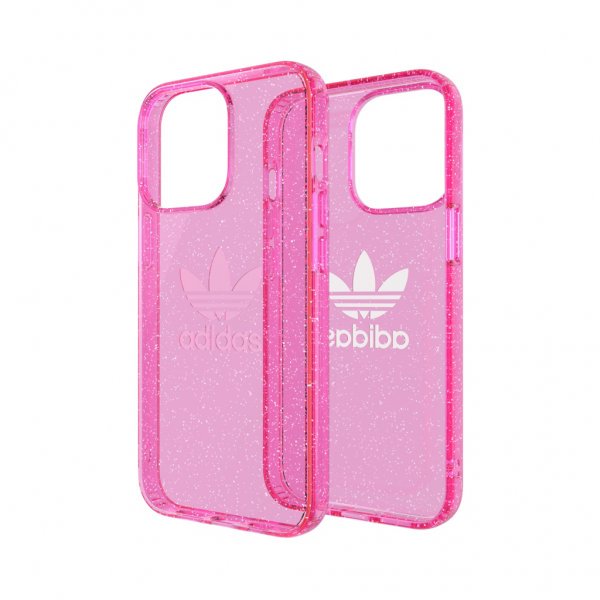 Adidas iPhone 13 Pro Suojakuori Protective Clear Case Glitter Ruusukulta