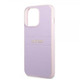 Guess iPhone 13 Pro Saffiano Metal Logo -suojakuori, violetti