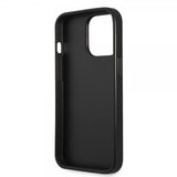 Guess iPhone 13 Pro Saffiano Metal Triangle Suoja Musta