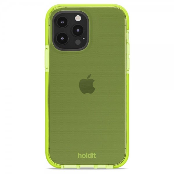 Holdit iPhone 13 Pro -suojakuori Seethru Acid Green
