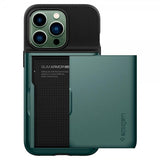 Spigen iPhone 13 Pro -suojakuori Slim Armor CS Midnight Green