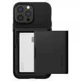 Spigen iPhone 13 Pro -suojakuori, Slim Armor CS, musta