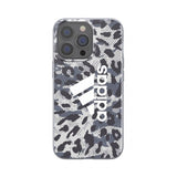 Adidas iPhone 13 Pro kuori, Snap Case Leopardinharmaa