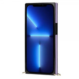 iPhone 13 Pro Square -kuori hihnalla, violetti