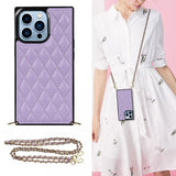 iPhone 13 Pro Square -kuori hihnalla, violetti
