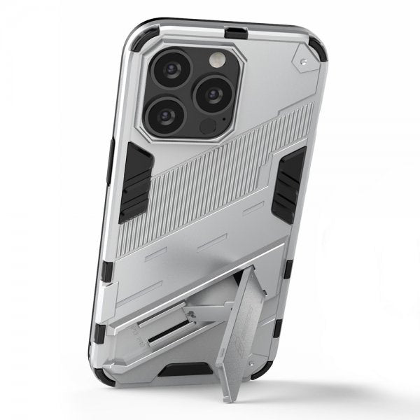 iPhone 13 Pro Kuoret, jalustatoiminnolla, hopea
