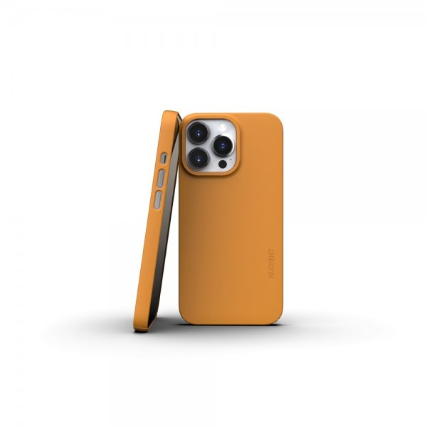 Nudient iPhone 13 Pro -ohut suojakuori V3 MagSafe Saffron Yellow