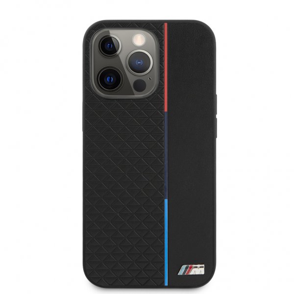 BMW iPhone 13 Pro Suojakuori Triangle Pattern Musta
