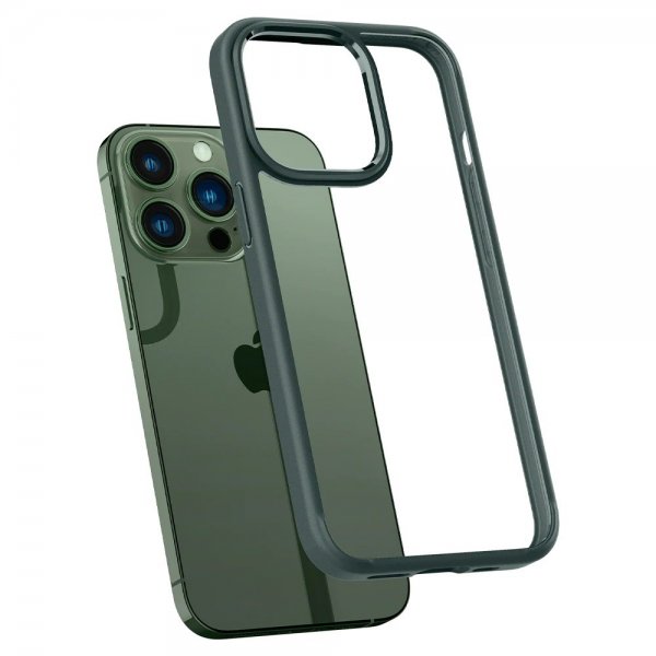Spigen iPhone 13 Pro -suojakuori Ultra Hybrid Midnight Green