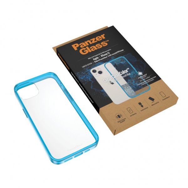 PanzerGlass iPhone 13 ClearCase Bondi Blue -suojakuori