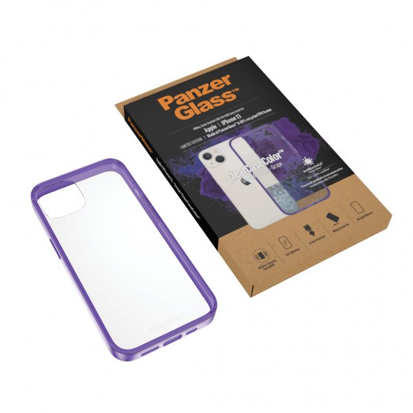 PanzerGlass iPhone 13 -suojakuori ClearCase Color Grape