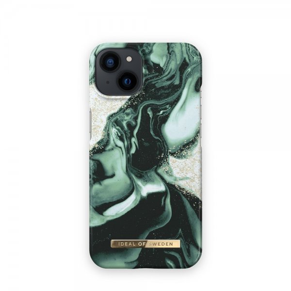 Ideal of Sweden iPhone 13 Kuori Fashion Case Golden Olive Marble