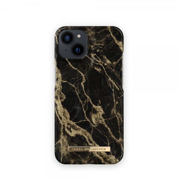 Ideal of Sweden iPhone 13 Kuori Fashion Case Golden Smoke Marble