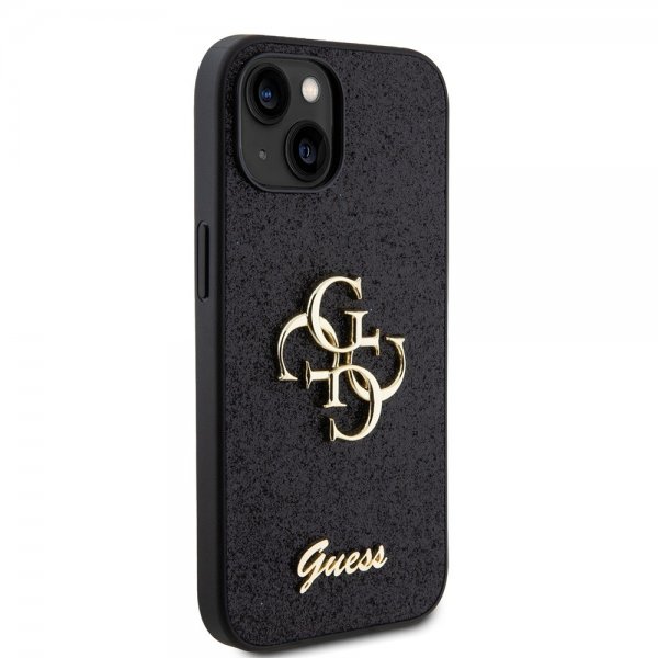 Guess iPhone 13 Kuori Fixed Glitter Musta