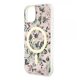 Guess iPhone 13 Kuori Flower MagSafe Ruusu