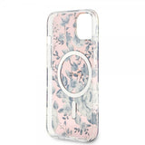 Guess iPhone 13 Kuori Flower MagSafe Ruusu