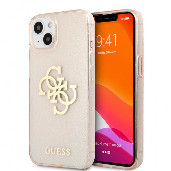 Guess iPhone 13 Kuori Full Glitter Kulta
