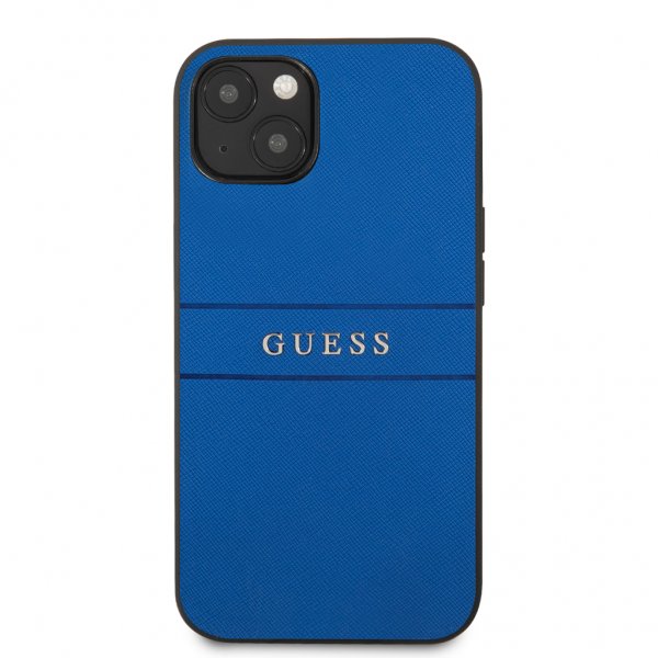 Guess iPhone 13 Kuori Hot Stamp Metal Logo Sininen