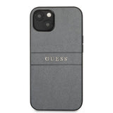 Guess iPhone 13 Kuori Hot Stamp Metal Logo Harmaa
