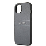 Guess iPhone 13 Kuori Hot Stamp Metal Logo Harmaa